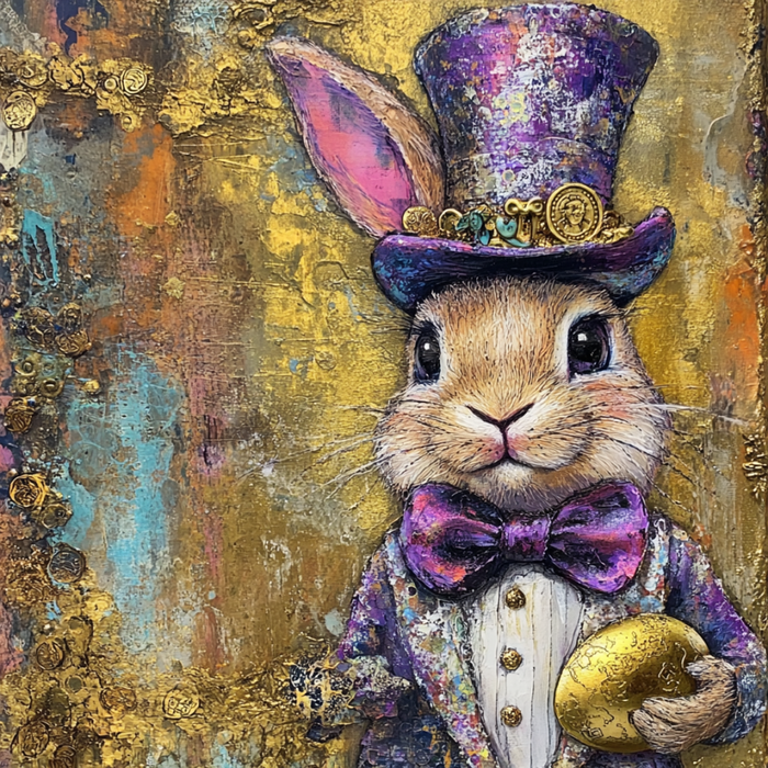 Mardi Gras Sign, Top Hat Sign, DCO-13119, Sign For Wreath, 10x10" Metal Sign