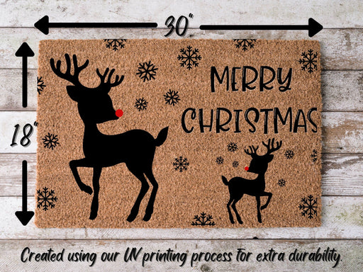 Merry Christmas Door Mat | Hippo Christmas Doormat | Winter Decoration | Welcome Mat | Holiday Doormat | Winter Decor | Christmas Gift