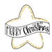 Merry Christmas Star Door Hanger Mj-W-00005 22’ Wood