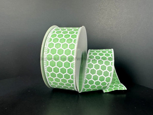 Mint Stn/Wht Honeycomb 1.5’’X10Y 41259-09-06 Ribbon