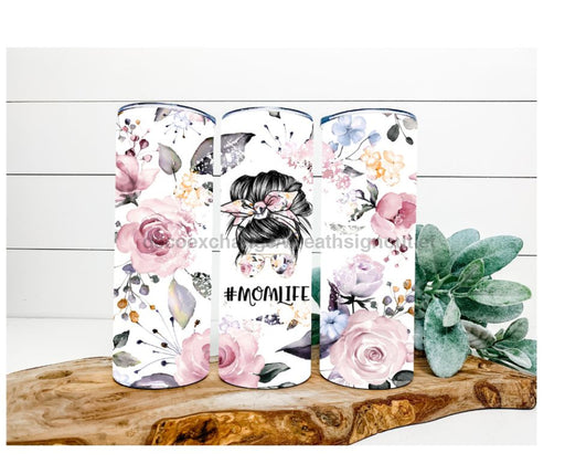 Mom Life Tumbler, Rose Tumbler 20 oz Skinny Tumbler DECOETUMBLER-263 - DecoExchange®