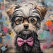Morkie Dog With Glasses Sign Funny Animal Wall Art Dco - 01355 For Wreath 10X10’ Metal