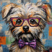 Morkie Dog With Glasses Sign Funny Animal Wall Art Dco - 01358 For Wreath 10X10’ Metal