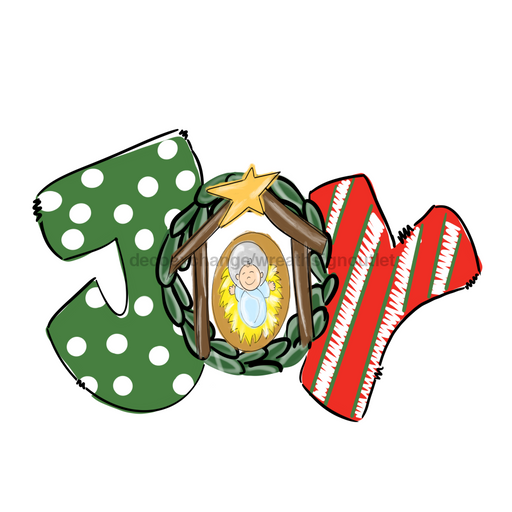 Nativity Sign Christmas Joy Door Hanger Wood Sign Decoe-W-233 22
