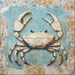 Nautical Sign, Crab Sign, DCO-02540, Sign For Wreath, 10x10" Metal Sign