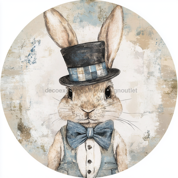 Nautical Sign, Easter, Bunny Sign, DCO-02615, Sign For Wreath, 10" Metal Sign