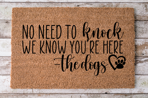 No Need To Talk - Dog Door Mat - 30x18" Coir Door Mat - DECOE-CM-045 - DecoExchange