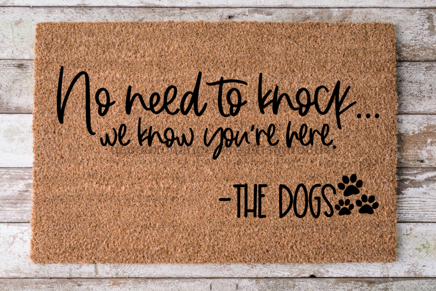 No Need To Knock - Dog - 30x18" Coir Door Mat - DECOE-CM-009 - DecoExchange