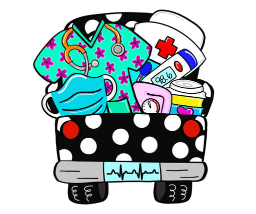 Nursing Sign, Nurse Truck, Medical Sign, wood sign, CR-W-061 - DecoExchange®