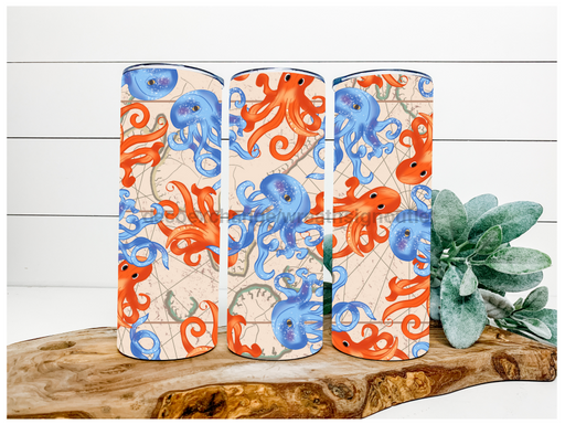 Octopus 20 oz Skinny Tumbler DECOETUMBLER-068 - DecoExchange