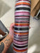 Orange-Pink-Black-White Varied Metallic Stripe Mesh 10’’X10Y XB253010-21 Mesh