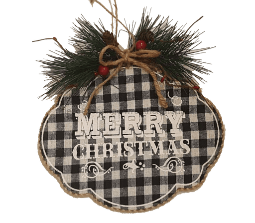 Orn Merry Christmas 10X10In 84567Bkwt Attachment