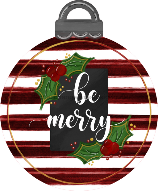 Ornament Sign Red Be Merry Door Hanger Wood Sign Decoe-W-175 22