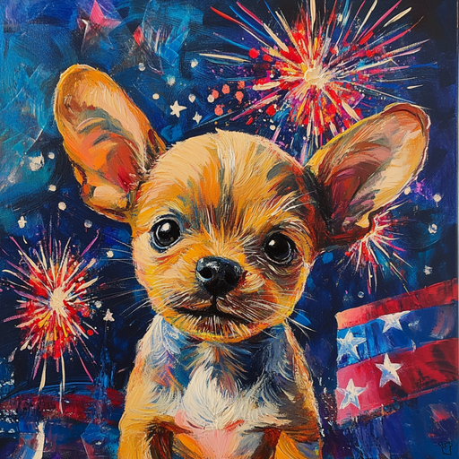 Patriotic Dog Sign, DCO-13389, Sign For Wreath, 10x10" Metal Sign