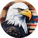 Patriotic Door Hanger Eagle Sign Dco-00930-Dh For Wreath 18 Round