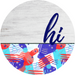 Patriotic Door Hanger Hi Dco - 01441 - Dh 18’ Round Wood