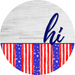 Patriotic Door Hanger Hi Dco - 01447 - Dh 18’ Round Wood