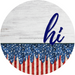Patriotic Door Hanger Hi Dco - 01455 - Dh 18’ Round Wood