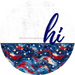 Patriotic Door Hanger Hi Dco - 01464 - Dh 18’ Round Wood