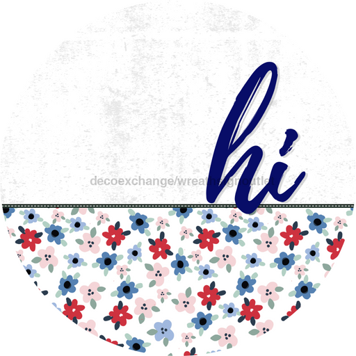 Patriotic Door Hanger Hi Dco - 01467 - Dh 18’ Round Wood