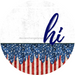 Patriotic Door Hanger Hi Dco - 01471 - Dh 18’ Round Wood