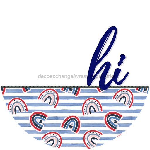 Patriotic Door Hanger Hi Dco - 01478 - Dh 18’ Round Wood
