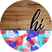 Patriotic Door Hanger Hi Dco - 01481 - Dh 18’ Round Wood