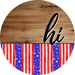 Patriotic Door Hanger Hi Dco - 01487 - Dh 18’ Round Wood