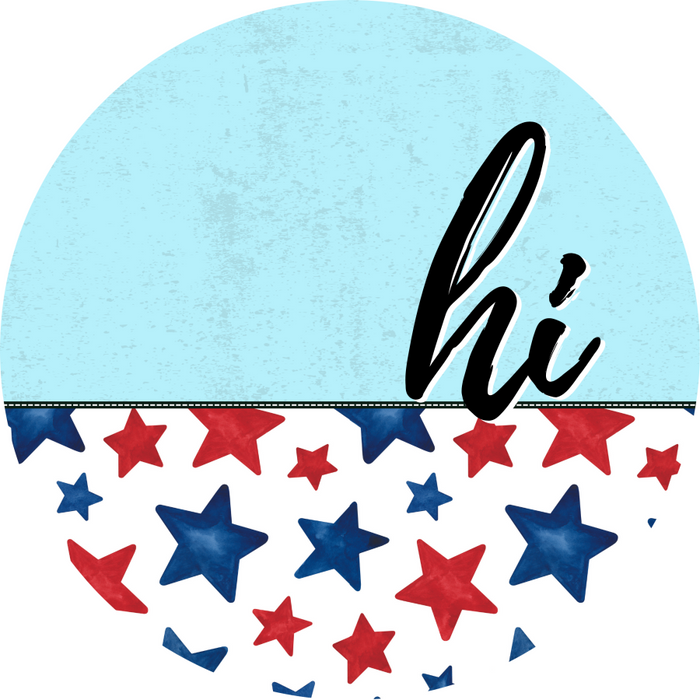 Patriotic Door Hanger Hi Dco - 01505 - Dh 18’ Round Wood