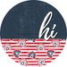 Patriotic Door Hanger Hi Dco - 01524 - Dh 18’ Round Wood