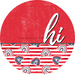 Patriotic Door Hanger Hi Dco - 01543 - Dh 18’ Round Wood