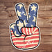 Patriotic Door Hanger Peace Sign Wood Sign Decoe-W-242 22