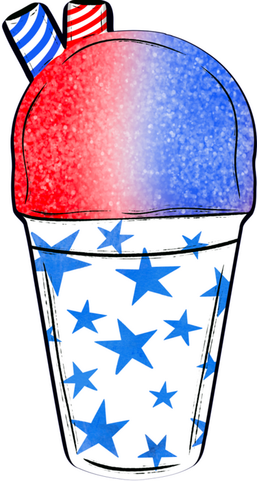 Patriotic Door Hanger Snow Cone Decoe - W - 856 - Dh 22’ Wood