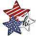 Patriotic Door Hanger Stars Dco - W - 00002 - Dh - 30 30’ Wood 22’