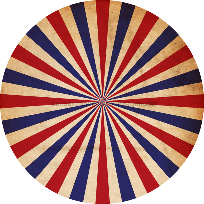 Patriotic Flower Center Decoe-W-Fc-0021 6 Wood