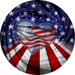 Patriotic Flower Center Decoe-W-Fc-0023 6 Wood