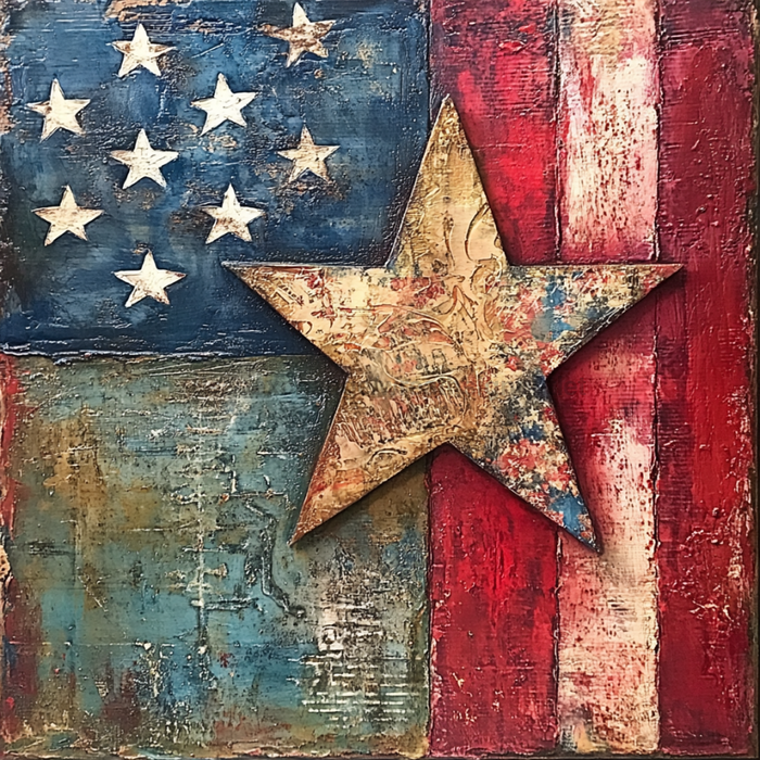 Patriotic Sign, USA Sign, DCO-13581, Sign For Wreath, 10x10" Metal Sign