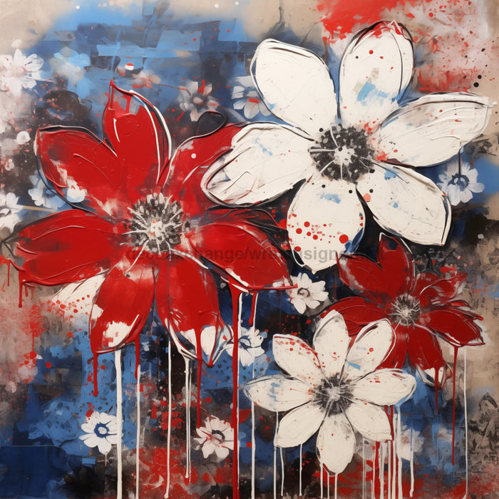 Patriotic Sign, USA Sign, DCO-13584, Sign For Wreath, 10x10" Metal Sign