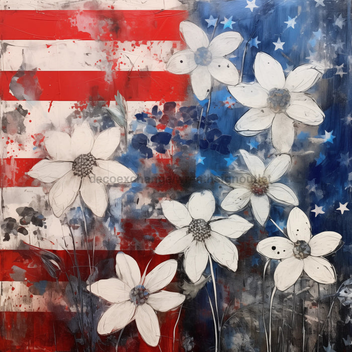 Patriotic Sign, USA Sign, DCO-13594, Sign For Wreath, 10x10" Metal Sign