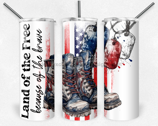 Patriotic Tumbler 20 Oz Skinny Decoetumbler-336