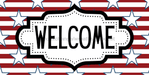 Patriotic Welcome Sign Dco-01221 For Wreath 6X12 Metal