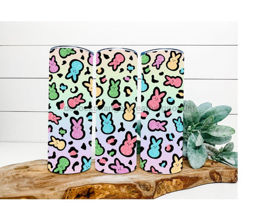 Peeps Tumbler, Colorful Bunny Leopard 20 oz Skinny Tumbler DECOETUMBLER-277 - DecoExchange®