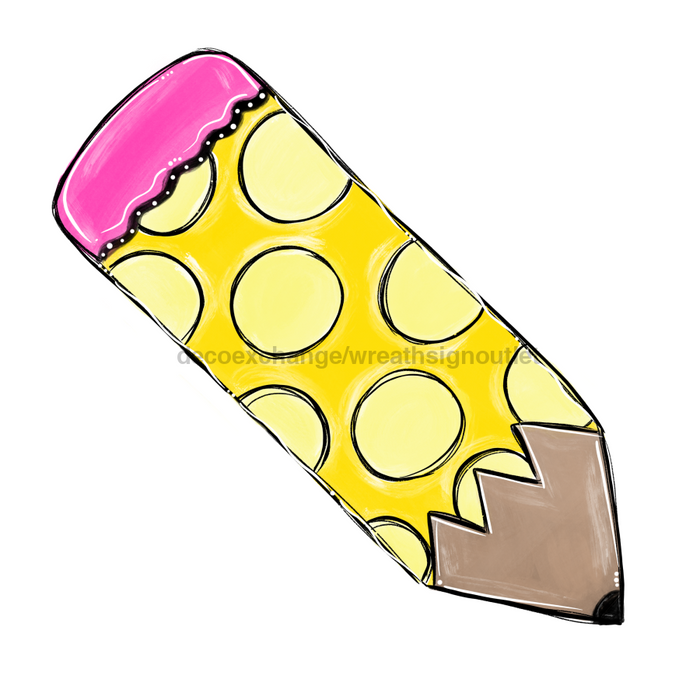 Pencil Sign Teacher Door Hanger Wood Sign Decoe-W-232 22