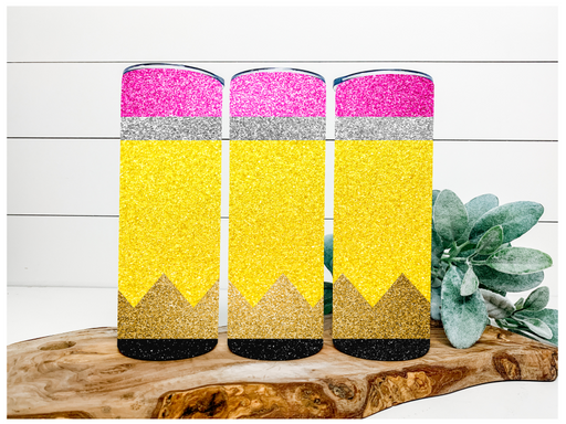 Pencil Tumbler, Teacher Tumbler, 20 oz Skinny Tumbler DECOETUMBLER-094 - DecoExchange