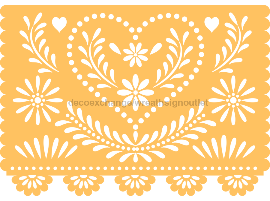 Picado Papel Door Hanger Fiesta Wood Sign Decoe-W-903680 22’