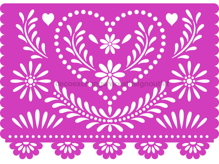 Picado Papel Door Hanger Fiesta Wood Sign Decoe-W-903683 22’