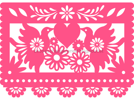 Picado Papel Door Hanger Fiesta Wood Sign Decoe-W-903688 22’