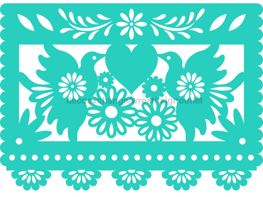 Picado Papel Door Hanger Fiesta Wood Sign Decoe-W-903689 22’