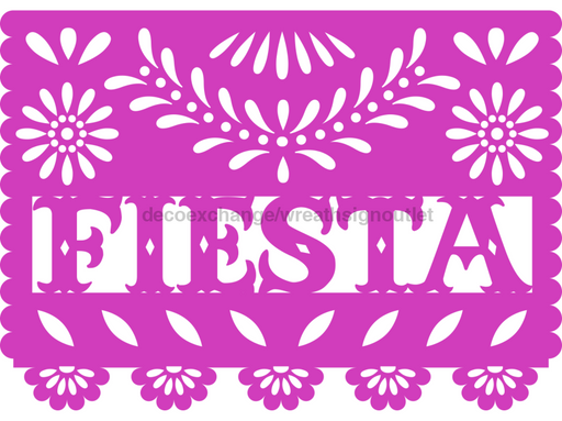 Picado Papel Door Hanger Fiesta Wood Sign Decoe-W-903691 22’