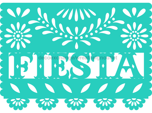 Picado Papel Door Hanger Fiesta Wood Sign Decoe-W-903693 22’